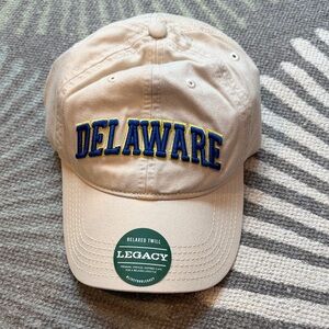 Legacy Beige Cap with Blue University of Delaware Embroidery